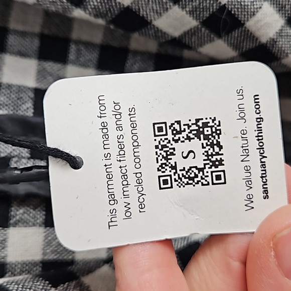 NWT Sanctuary Black White Gingham Buffalo Plaid Check Boyfriend Blazer - Large - Picture 8 of 14